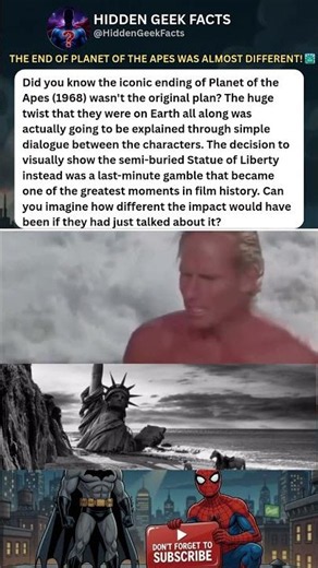 THE END OF PLANET OF THE APES WAS ALMOST DIFFERENT! 🗽
