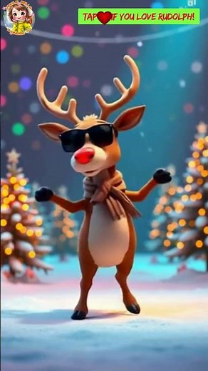 Rudolph’s Viral TikTok Dance 💃Cute Reindeer Christmas Short for Kids | Jingle Bells Wonder TV #short