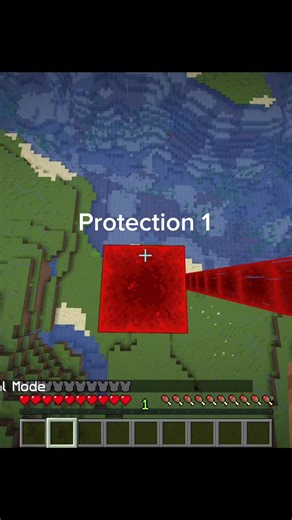 Falling with Netherite Protection Armor in Minecraft