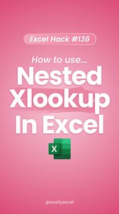 6.2K views · 309 reactions | Nested Xlookup or Index and Match?! 樂 Learn how to get data using a 2 ways Xlookup Formula in Excel! #excel #spreadsheets #accounting #exceltips #finance #exceltricks #workhacks #corporate #tutorial | Easilyexcel | Facebook