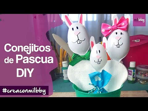 Cómo hacer Conejos de Pascua 🐰 Manualidades de Pascua Fáciles para Niños