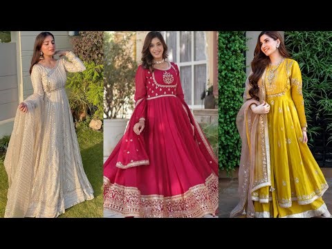 ✨❤️ Latest Party Wear Anarkali Dress Designs 2025 | Red & Yellow Anarkali Suit Ideas for Women 👗💫