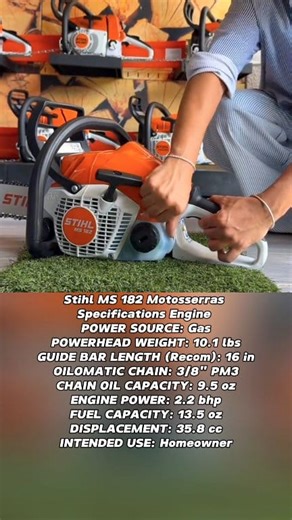 9.2K views · 80 reactions | Stihl MS 182 Motosserras Specifications...