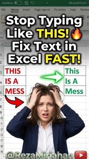 Stop Writing Like THIS #excel Use PROPER in Excel