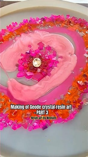 Making of geode crystal resin art- part 3 #shortvideo #shorts #resinart #geode #diy #homedecor #new
