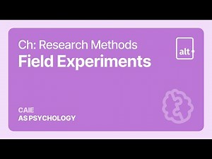 Research Methods | Field Experiments | A Level | Psychology