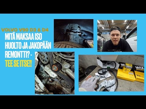 Mitä tarkoittaa määräaikaishuolto tai jakohihnan vaihto? Volvo V90