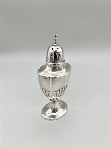 Edwardian Sterling Silver Pepper Shaker, Walker & Hall, Sheffield, 1908 - Etsy