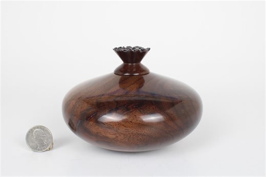 Handmade Black Walnut Memorial Urn With Opal Inlay (23 Cubic Inches) - Etsy