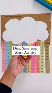54K views · 194 reactions | Don’t miss this fun combo of math and scissor skills!  Roll 2 dice, sum it up, and snip away!Comment “RAIN” for a link to the rain theme resource pack. It has counting, addition, subtraction, subitizing, number names, multiplication..#preschoolactivities #learningathome #kindergarten #handsonlearning #kindergartenmath #scissorskills #homeschoolmom #finemotorskills #mathactivities #mathloom #kidsactivities | Learn with Kids Crafts | Facebook
