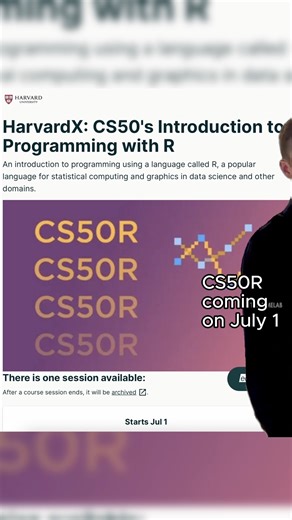 Are you ready to take on a whole new set of challenges? Enroll in CS50R for free at cs50.edx.org/r. | CS50