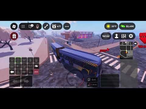 Trying the new city bus (bus simulator, Roblox)