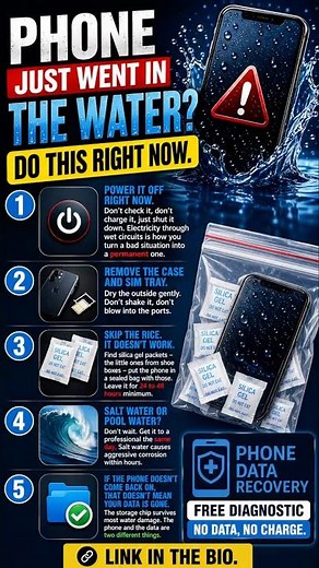 💧 Phone Just Went in the Water? Do This RIGHT NOW!