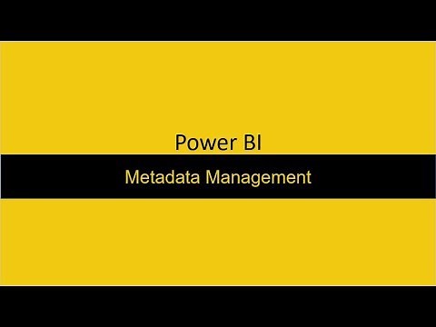 19 How to handle metadata in Power BI