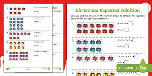 Christmas Repeated Addition Activity