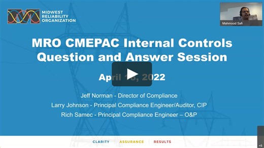 MRO CMEPAC Internal Controls - Questions and Answer Session