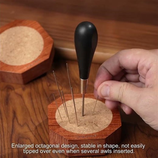 Keep your awl, pins, and tiny leathercraft essentials right where you need them-Rosewood Pin Cushion