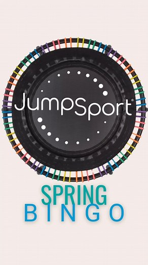 SPRING IS HERE & you know what THAT MEANS… JumpSport SPRING BINGO is here 🌸🌿🌧️☀️ Your first 6 boxes are open and ready! Think of this challenge as a super special scavenger hunt And at the end, we give away one COTTON CANDY 💘 JumpSport Fitness Rebounder to the BINGO WINNER 🏆✨ 6 more boxes open Tuesday April 2nd Winner announced April 16th How to WIN: 1 finished line of squares = 1 entry 2 finished lines of squares = 2 entry Requirements; - tag two friends in the comments on this post, cause