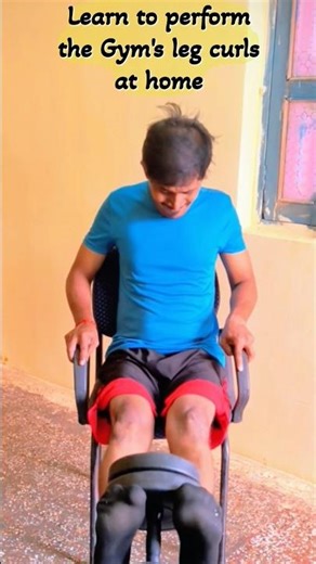 No Machine? No Excuse! 💪 Dumbbell Leg Curls at Home 🔥 ‪@FitNit_0409‬