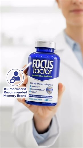 Focus Factor on Instagram: "More focus 🧠 Less fog 😶‍🌫️ Meet your daily brain boost: Focus Factor Original. Our clinically tested Original formula improves memory, concentration, and focus - helping reduce feelings of brain fog and support sharper thinking* #focusfactor #findyourfocus #brain † Based on the results of the U.S. Pharmacy Times Survey of Pharmacists’ OTC Recommendations for “Memory Support” dietary supplement, 2025-2026. * These statements have not been evaluated by the Food and D