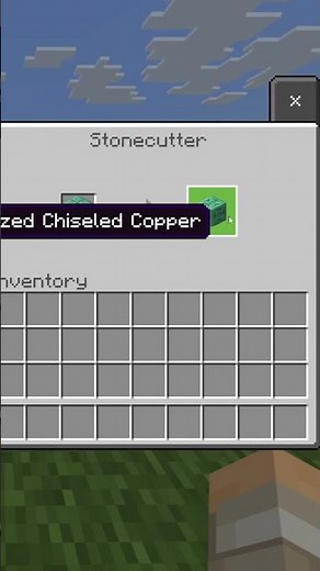 How to Make Oxidized Chiseled Copper With a Stone Cutter in Minecraft #Shorts