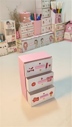 DIY Pink organizer 🩷✨ | Best out of waste craft #cuddlyhina #diy #handmade #shorts