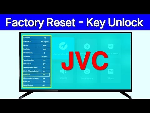 JVC LCD TV How To Keys Unlock / How To Factory Settings Restore and Service Menu on JVC TV