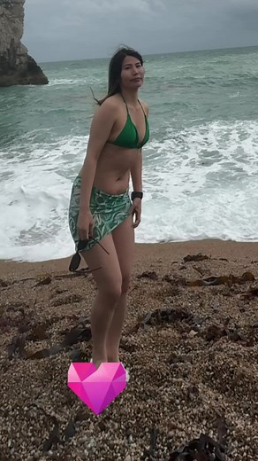 Relaxing Beach Scene with Stylish Beachwear