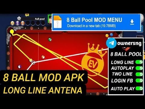 🚀 Latest 8ball Mod Menu Apk - Aimbot long line | Hacks 8ball pool 2025