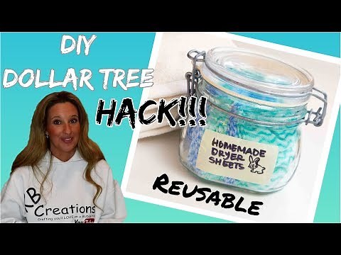 EASY DIY Dollar Tree REUSABLE DRYER SHEETS | Dryer Sheets HACK!!!