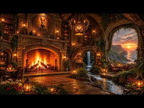Cozy Autumn Scottish Pub 🍂🔥 | Celtic Folk, Fireplace & Cozy Sounds for Sleep & Relax