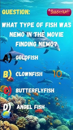 "Which Type of Fish Was Nemo in Finding Nemo? 🐠🎬 #shorts "