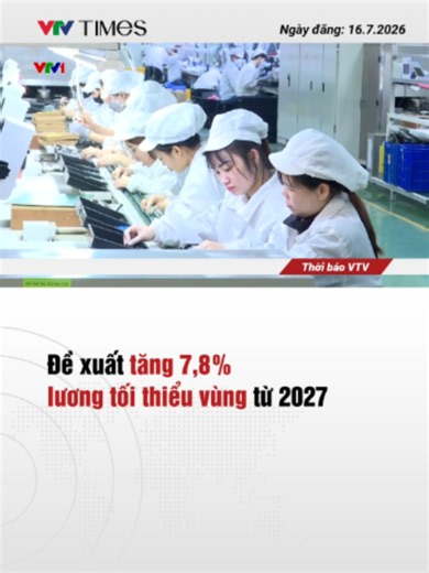 Tăng lương tối thiểu vùng 2027: Mức tăng 7,8% áp dụng từ 01/01/2027