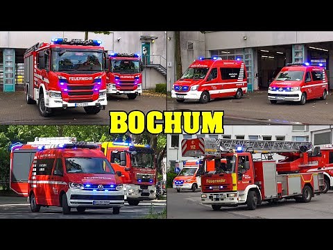 [ALLE 3 WACHEN!] - Einsatzfahrten Feuerwehr BOCHUM | Löschzüge mit SCANIA-HLF & mehr!