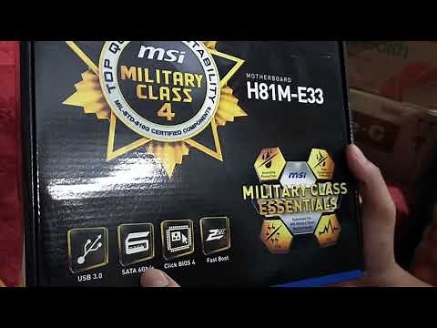 unboxing and review MSI H81M-E33 Socket LGA 1150 Motherboard