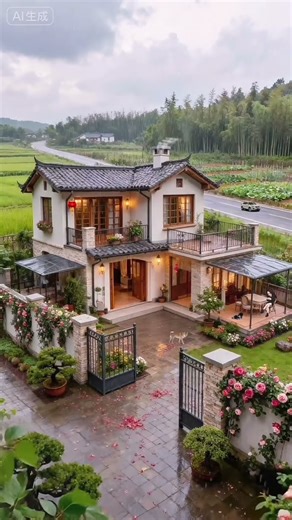 Charming Rural Home with Blooming Flower Garden Peaceful & Romantic #modelbuilding #easyhouse #home