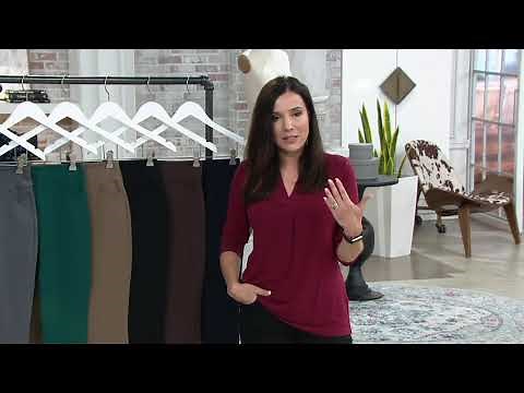 Susan Graver Weekend Premium Stretch Ankle Leggings on QVC