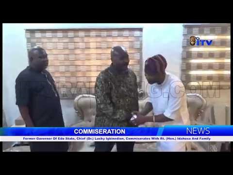 Former Edo Governor Lucky Igbinedion Condoles with Rt. Hon. Idahosa Family