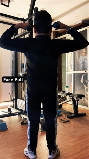 Rope Face Pull for Shoulder #beginners #gym