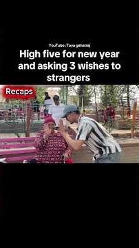 New year 2083 | High five and 3 wishes with strangers challenge
