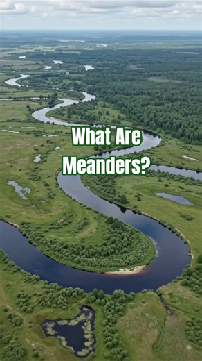 What are Meanders#Geography #RiverLandforms #UGCNETGeography Education #OxbowLake #GeoVision #shorts