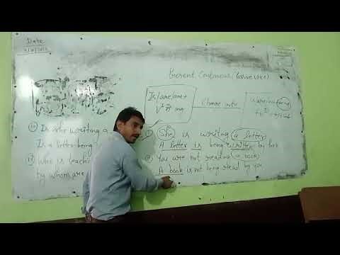 Passive voice , Present continuous tense