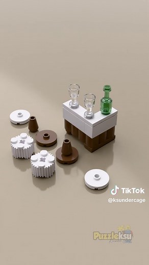 Tiny LEGO Bar Build — Micro LEGO Bar Counter with 8 Pieces