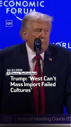 Al Arabiya English on Instagram: "US President Donald Trump says the situation in Minnesota shows that the West cannot mass‑import foreign cultures that have failed to build successful societies, urging stricter immigration controls. Read more via the link in our bio 👆"