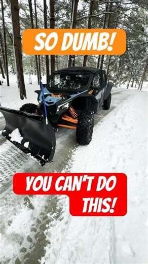 Can you plow snow with a Can Am Maverick X3 Max?