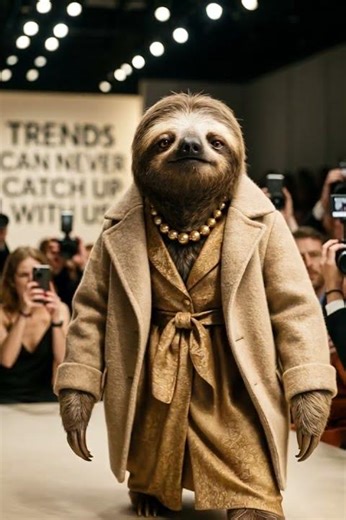 Sloth on the Runway 🦥✨ Funny Fashion Show Animation
