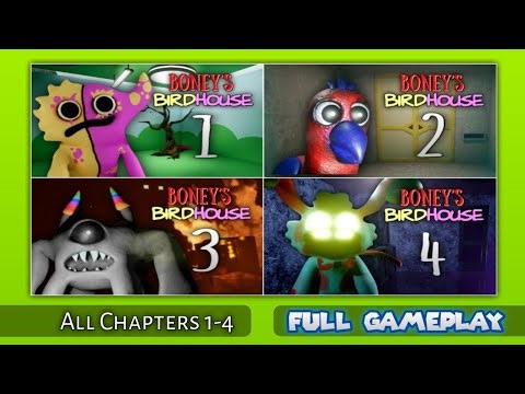BONEY'S BIRDHOUSE ALL CHAPTERS (1,2,3,4) FULL GAMEPLAY + ALL JUMPSCARES | NEW BANBAN FANGAME