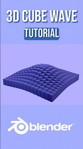 Create 3D Cube Wave in Blender software #shorts #3d #blender
