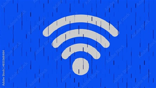 Revealing a wifi signal logo printed on a group of blocks by moving the camera from a sideways position to a frontal position.