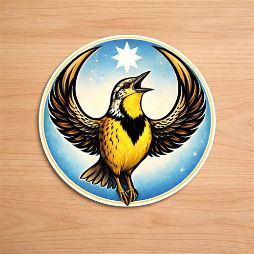 Rebel Bird Stickers, Western Meadowlark, Resistance Bird Vinyl Decal, Waterproof Protest Nature Sticker - Etsy